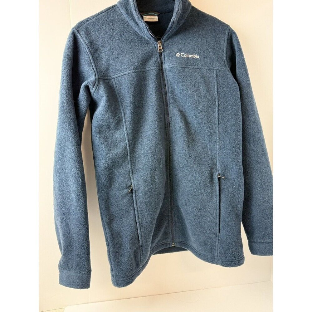 Columbia Unisex Kids Blue Long Sleeve‎ Pockets Full Zip Fleece Jacket Sz XL